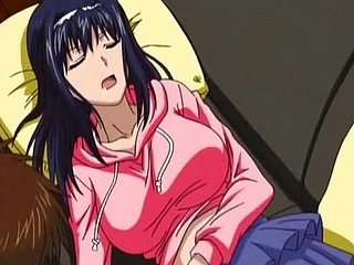 Menina de anime fofo mostrando pouco a sua saia minúscula