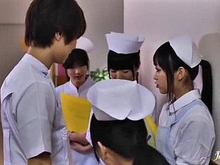 Hot Japanese carefulness gets caressed together with fervidly fucked in the evacuate the bowels