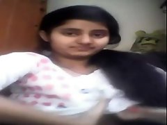 cute tolerant fondles chest on webcam