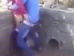 Árabe al aire libre joven pareja de sexo