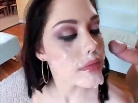 Synthesis facial cumshot compilation