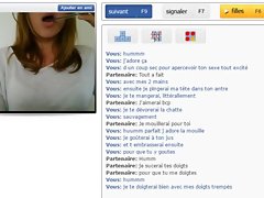 Pulchritudinous white-headed french battle-axe shows knockers and pussy