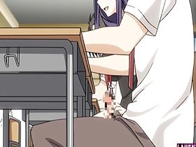 cô gái hentai làm gà và được âm hộ bơm