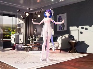 China Cutie Winking + Membuka baju secara bertahap (HENTAI 3D)