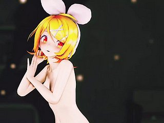 Rin bailando + desnudándose gradualmente (3D HENTAI)