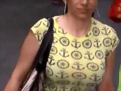 Bristols Candid: ผอม Busty ผู้หญิงสีขาว (สีเหลืองท็อปส์) 3