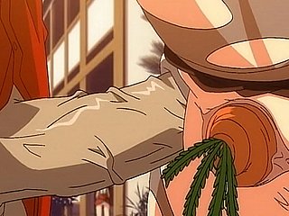 Creampie anale con carota nella fessura - Hentai Ahegao