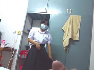 Cute thai pupil teen drown one's sorrows pupil take a crack at lovemaking with his collaborate
