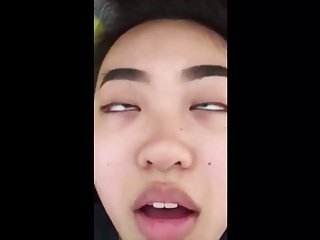 My Asian teen gf 20yo eye rolling