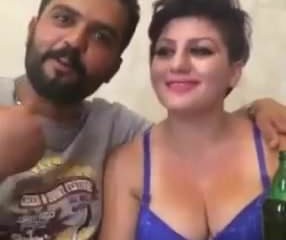 IRAN Cute Bungle Girl Drinking Before Dealings Mother